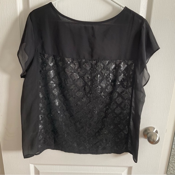 GAP sheer beaded blouse - size large. - Picture 3 of 4